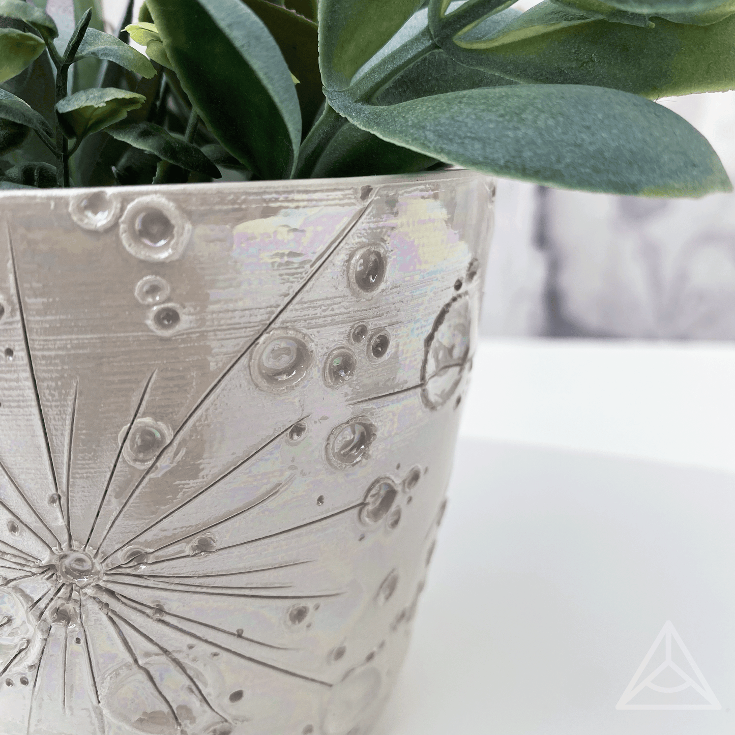 Opal Moon Glow | | Porta Vaso Luna in Ceramica