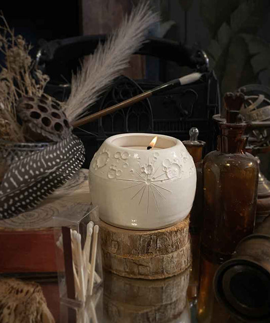 Starlight Candle | Candela Vegana Luna in Ceramica