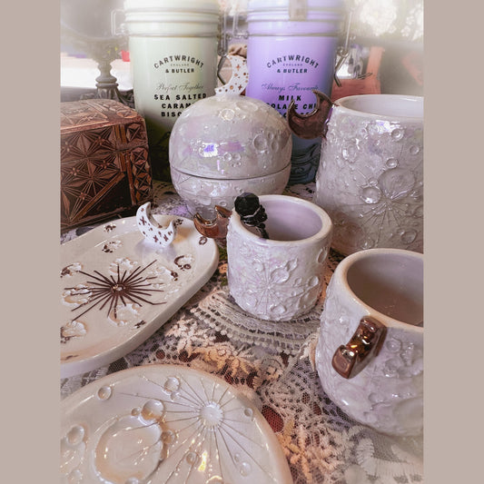 SET: Tazzina + Piattino | Baby Moonlight Rose Gold + White and Rose Gold