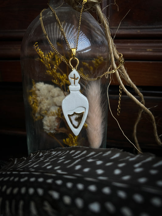 White Poison | Ciondolo con Ampolla Magica in Ceramica