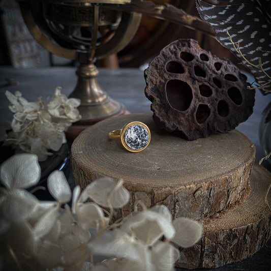 Gold Elegance Moon | Anello - La luna che ti accompagna