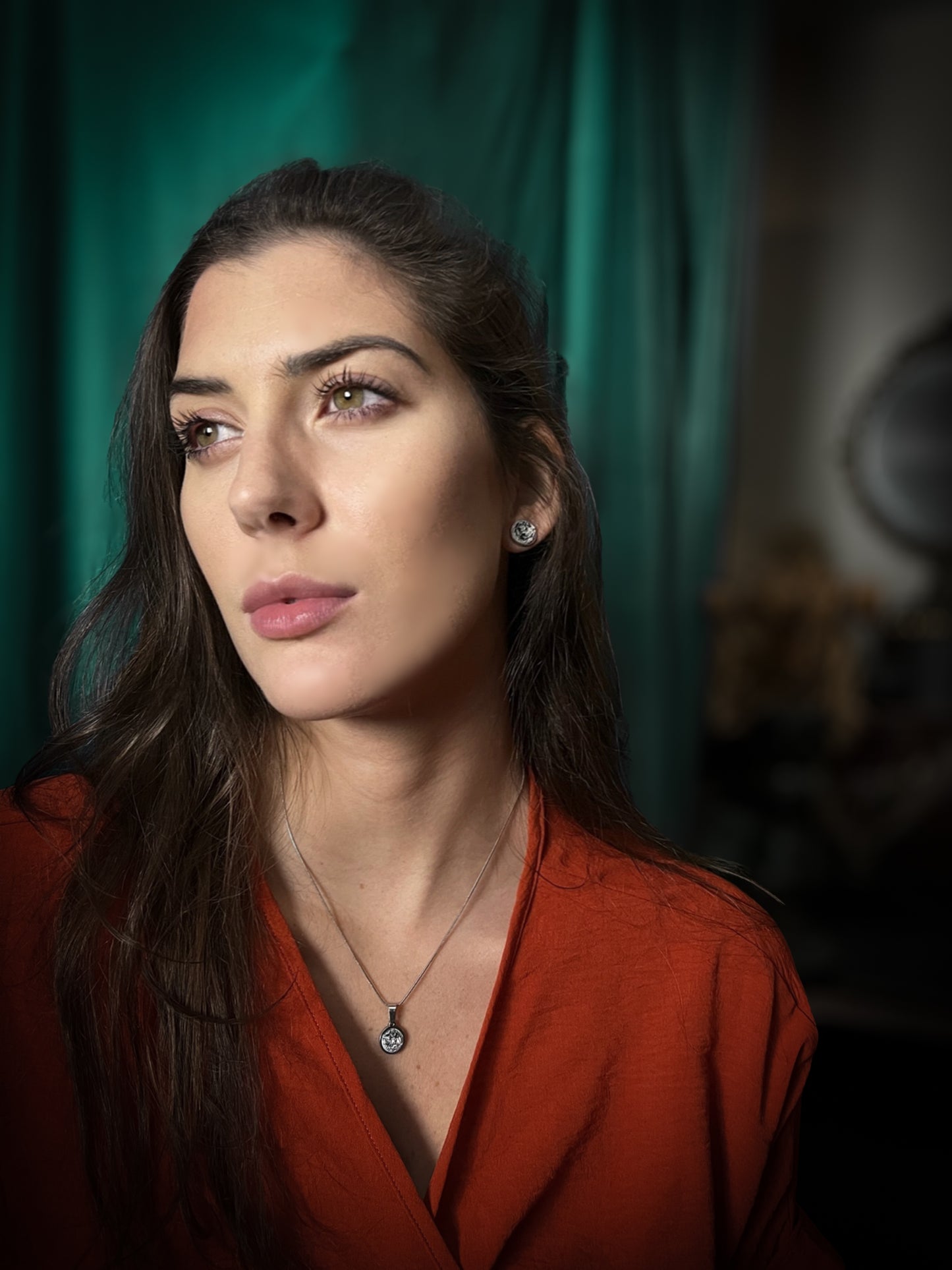 SET PLATINUM ELEGANCE MOON | ORECCHINI + COLLANA