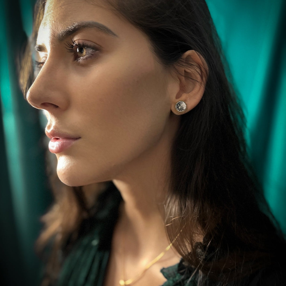 SET GOLD ELEGANCE MOON | ORECCHINI + COLLANA