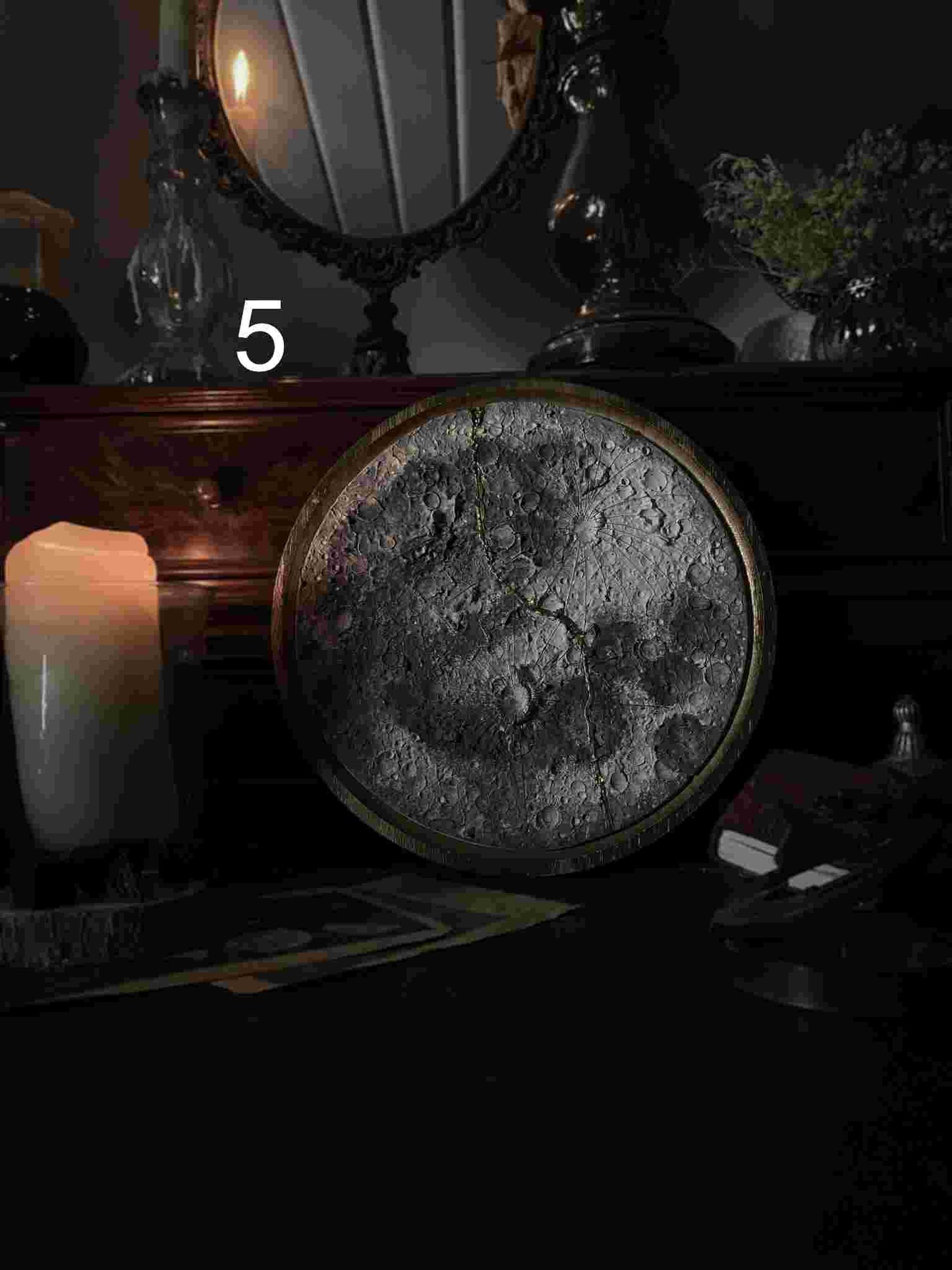 Kintsugi Moon and Wood | Luna da muro e Centrotavola