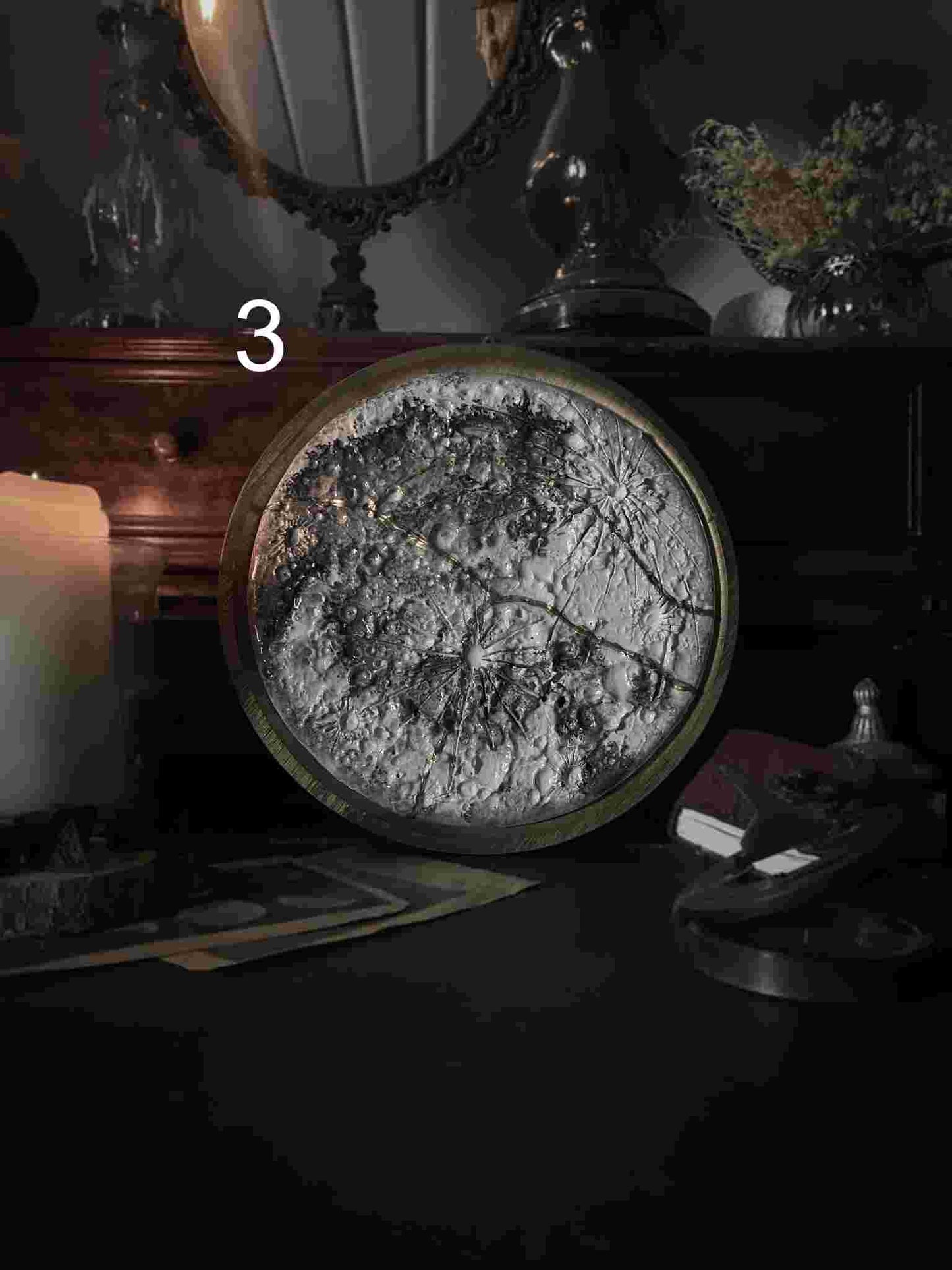 Kintsugi Moon and Wood | Luna da muro e Centrotavola
