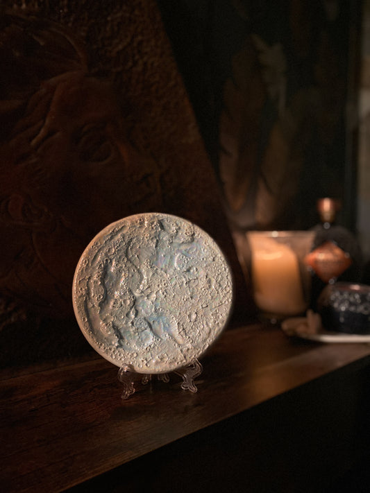 Snow Full Moon | Limited Edition | Luna piena in ceramica e lustri