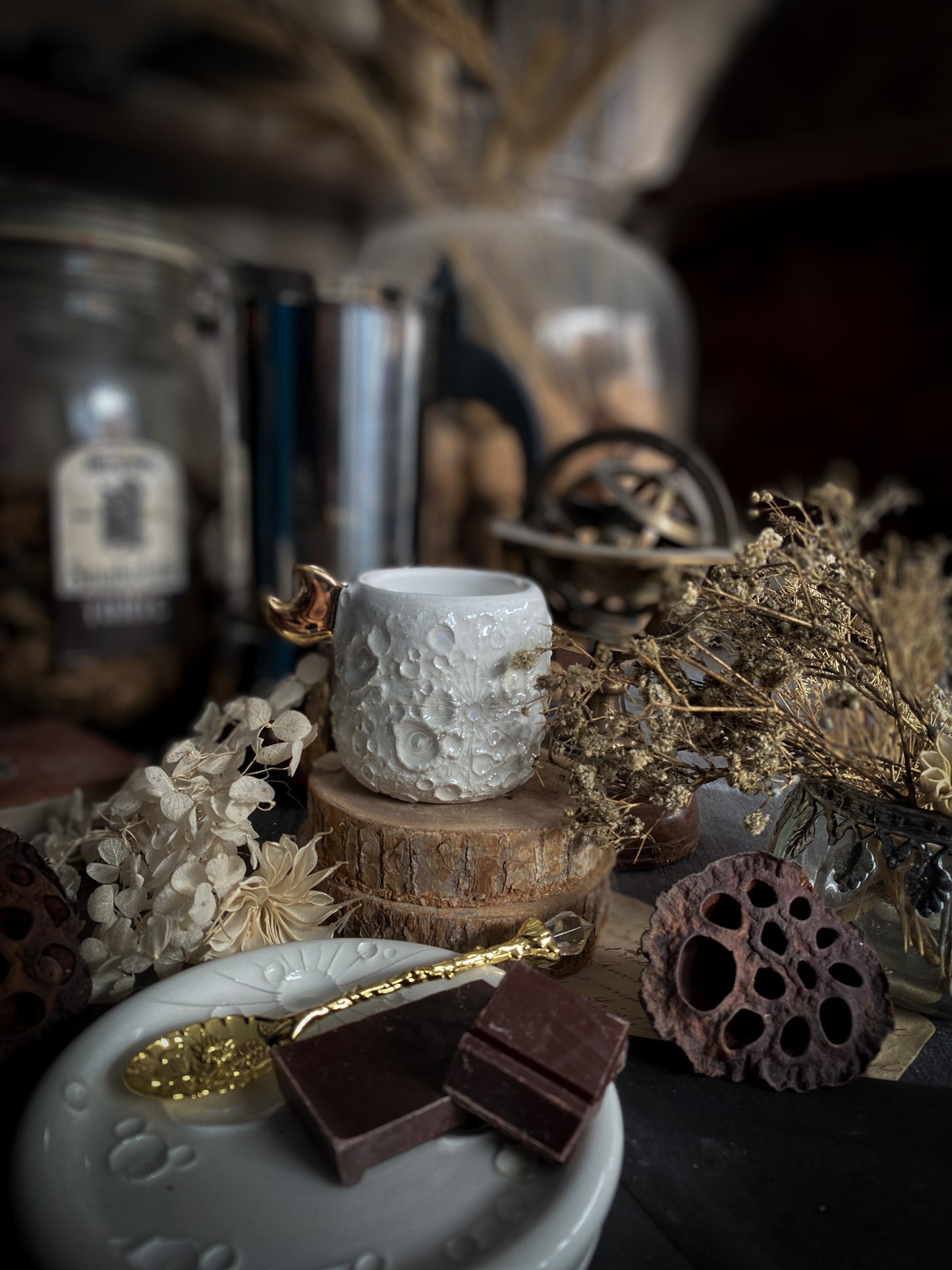 Baby Moonlight Gold | Tazzina Lunare in Ceramica