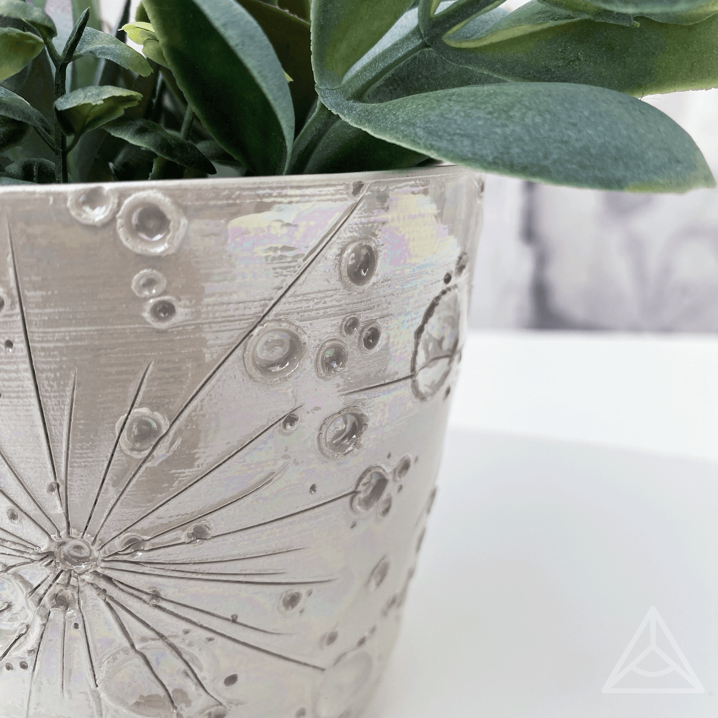 Opal Moon Glow | | Porta Vaso Luna in Ceramica