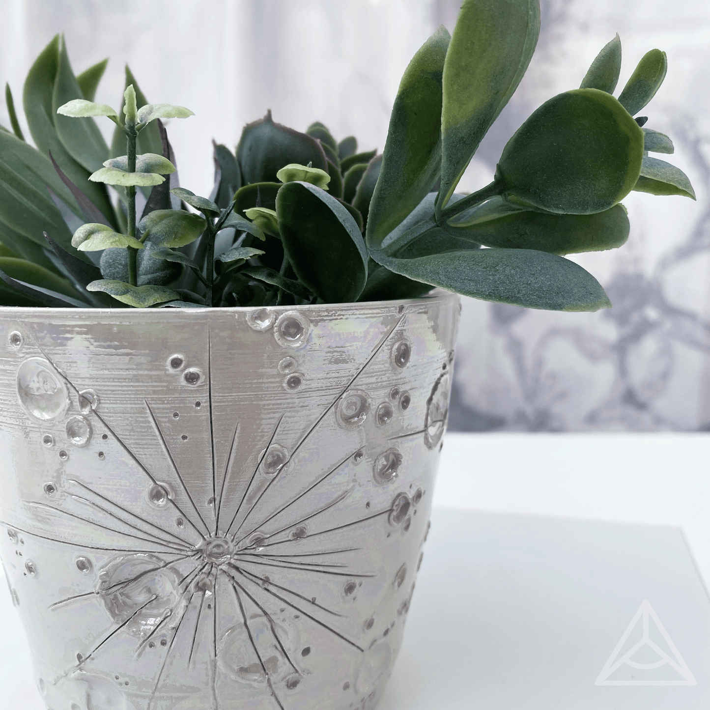 Opal Moon Glow | | Porta Vaso Luna in Ceramica