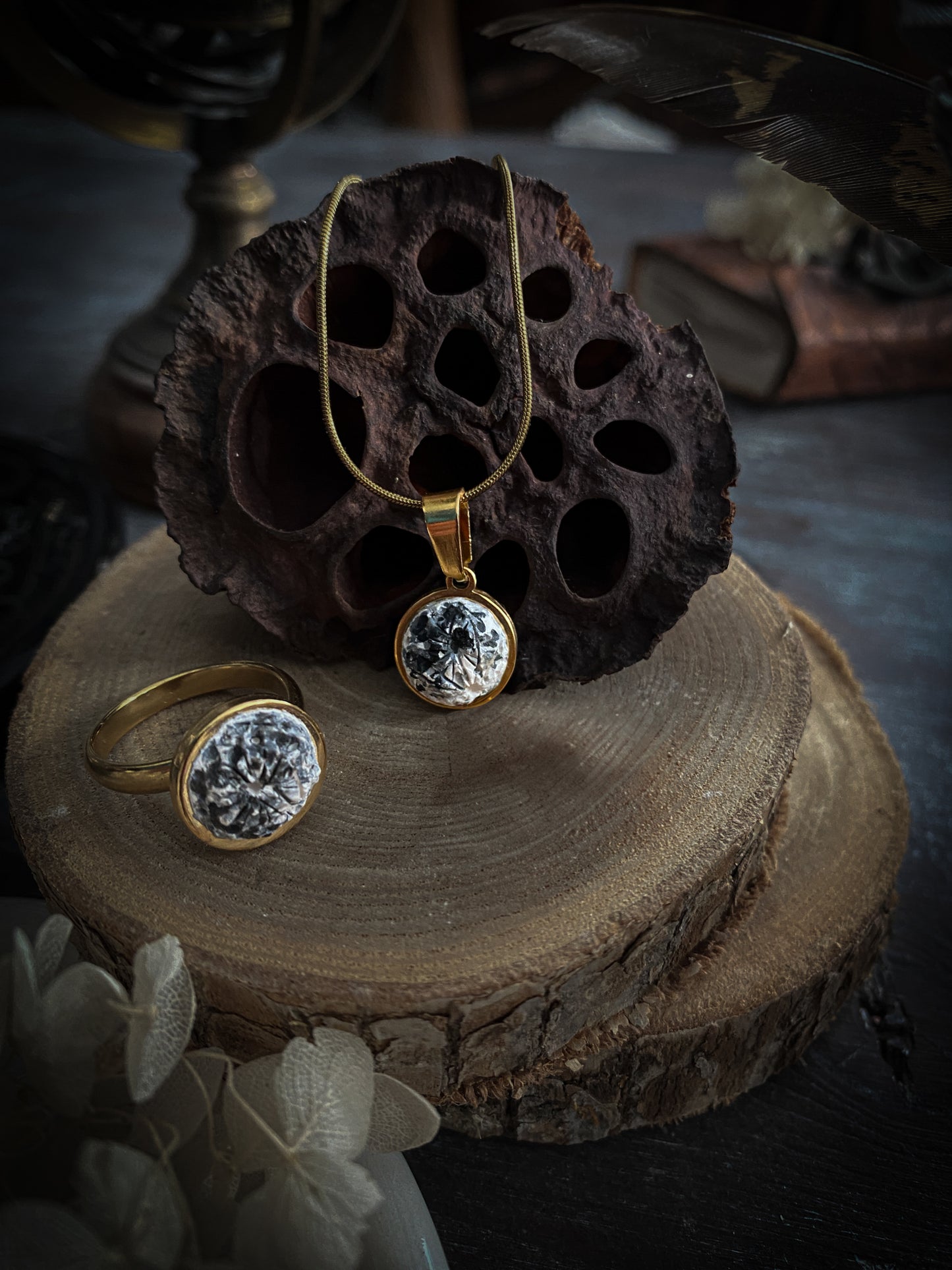 SET GOLD ELEGANCE MOON | ANELLO + COLLANA