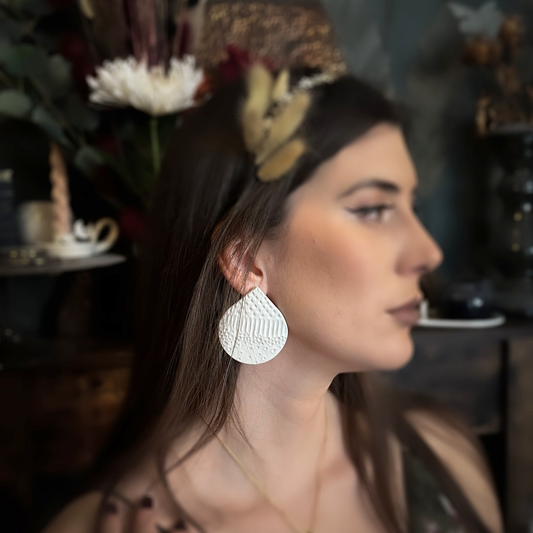 Orecchini Boho Drop a goccia in ceramica artigianale