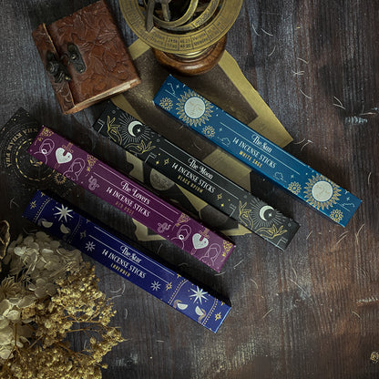 Set: 1 White and Gold Full Moon + 1 Tarot Incense
