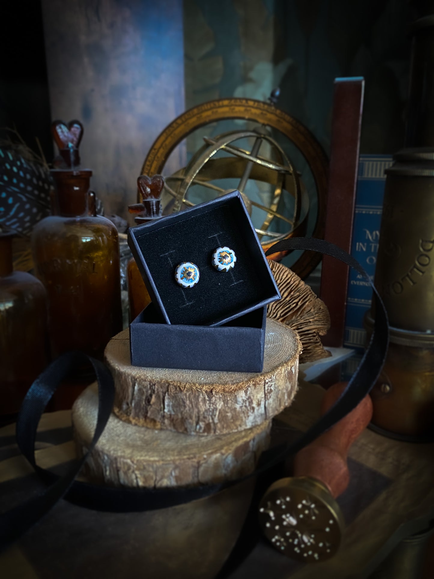 Nazar Eye Earrings | Coppia Orecchini Occhio di Nazar Ceramica e Oro