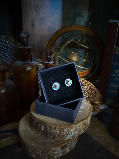 Nazar Eye Earrings | Coppia Orecchini Occhio di Nazar Ceramica e Oro