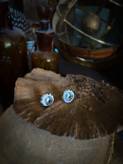 Nazar Eye Earrings | Coppia Orecchini Occhio di Nazar Ceramica e Oro