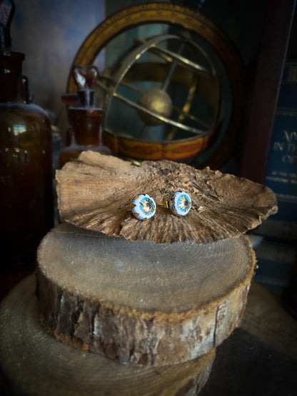 Nazar Eye Earrings | Coppia Orecchini Occhio di Nazar Ceramica e Oro