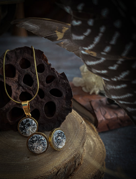 SET GOLD ELEGANCE MOON | ORECCHINI + COLLANA