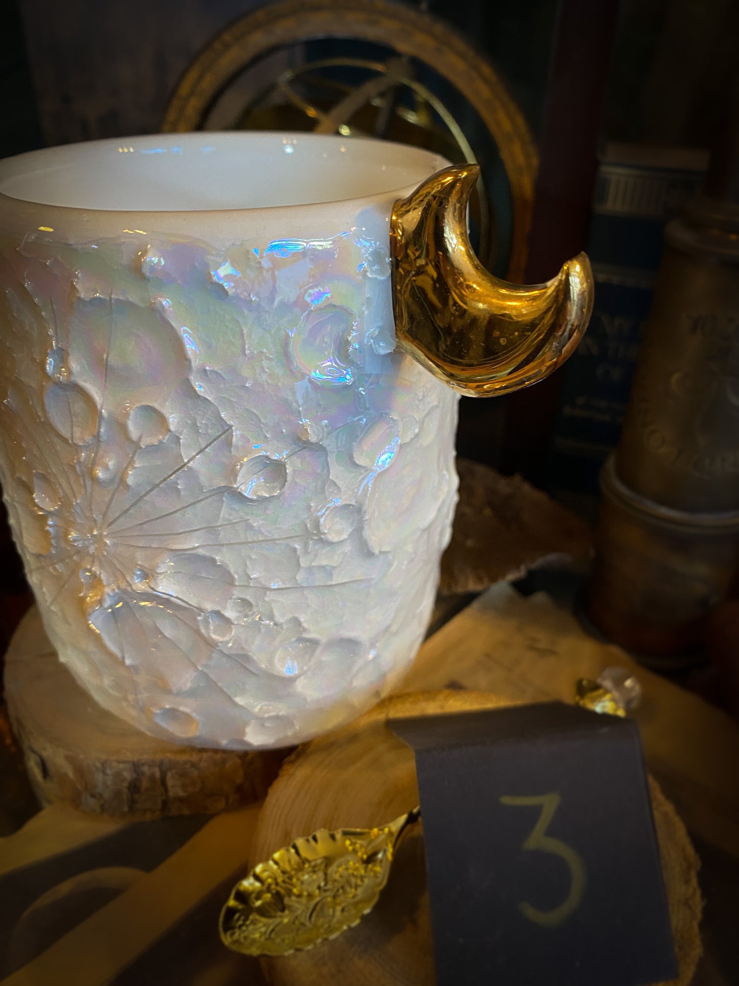Moonlight Gold | Tazza Lunare in Ceramica