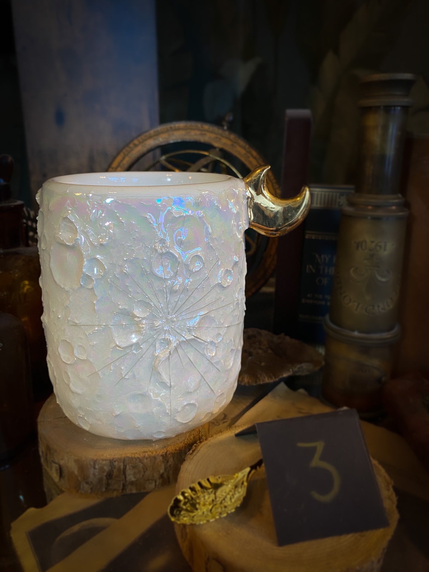 Moonlight Gold | Tazza Lunare in Ceramica