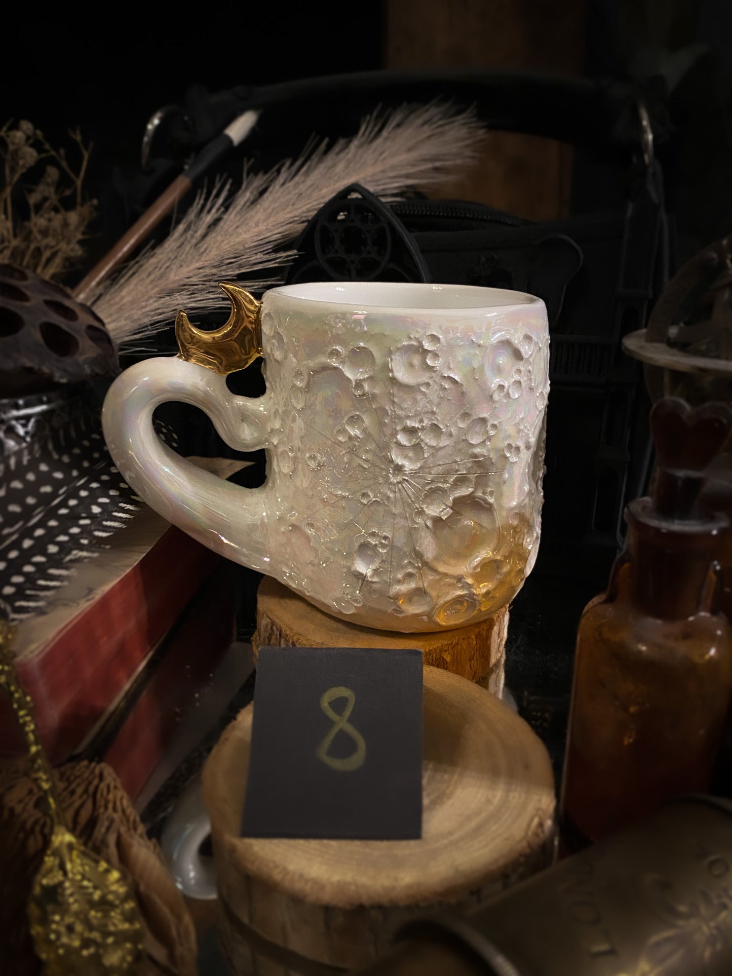 Moonlight Gold | Tazza Lunare in Ceramica