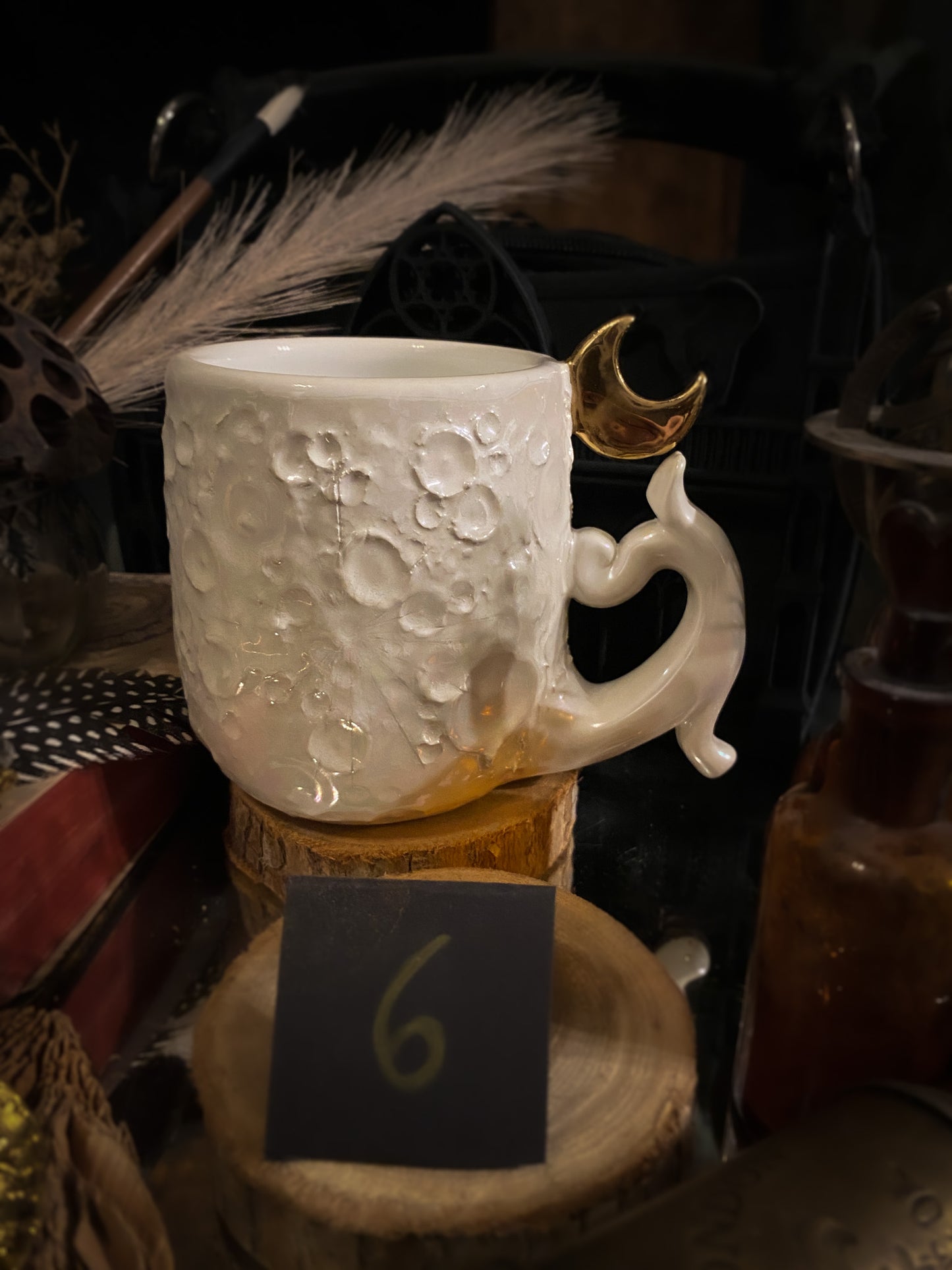 Moonlight Gold | Tazza Lunare in Ceramica