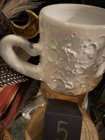 Moonlight Gold | Tazza Lunare in Ceramica