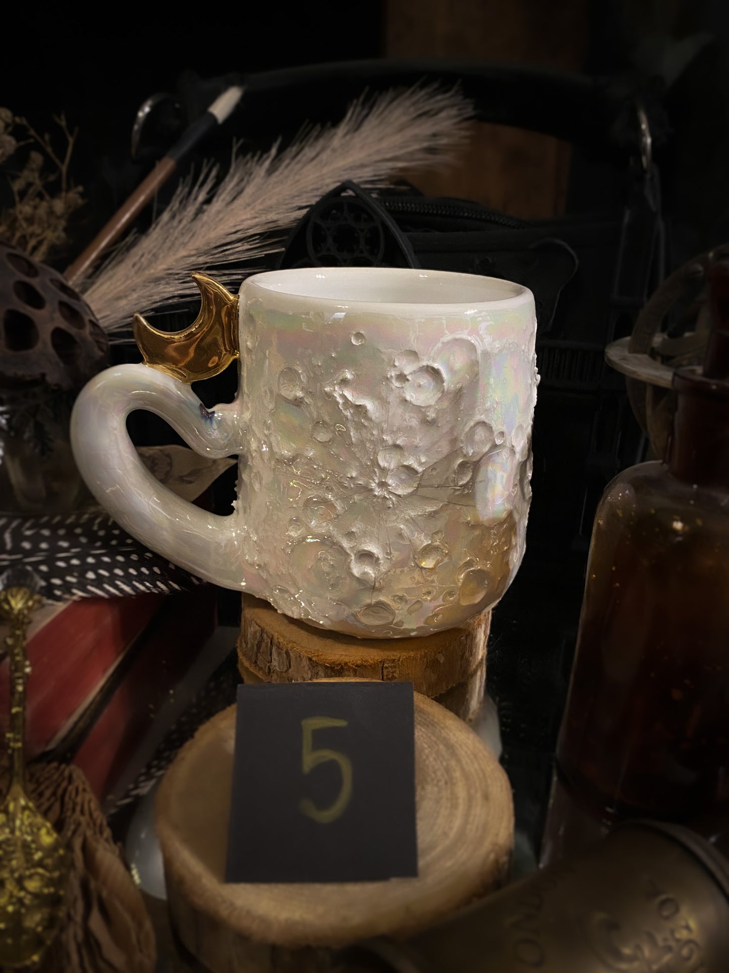 Moonlight Gold | Tazza Lunare in Ceramica