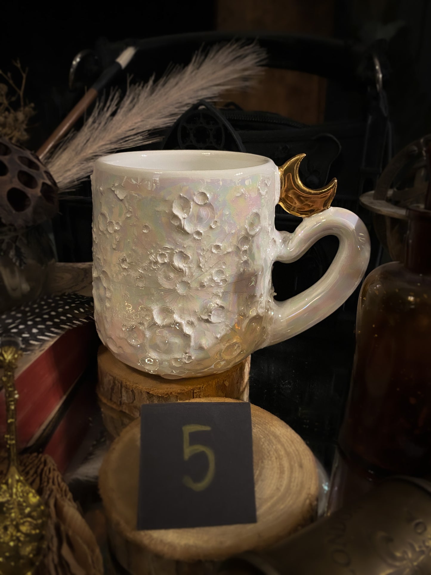 Moonlight Gold | Tazza Lunare in Ceramica