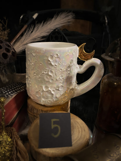 Moonlight Gold | Tazza Lunare in Ceramica