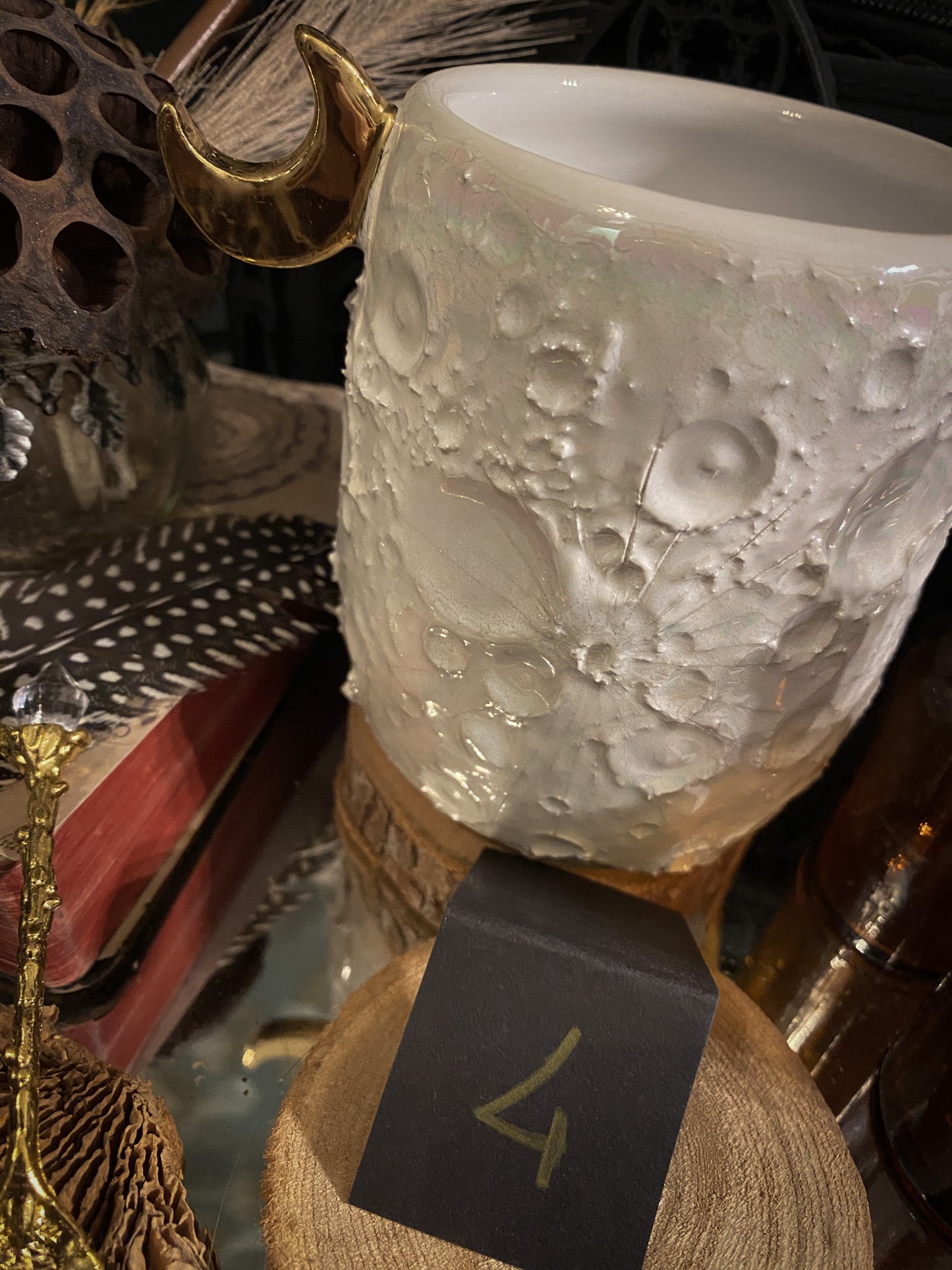 Moonlight Gold | Tazza Lunare in Ceramica