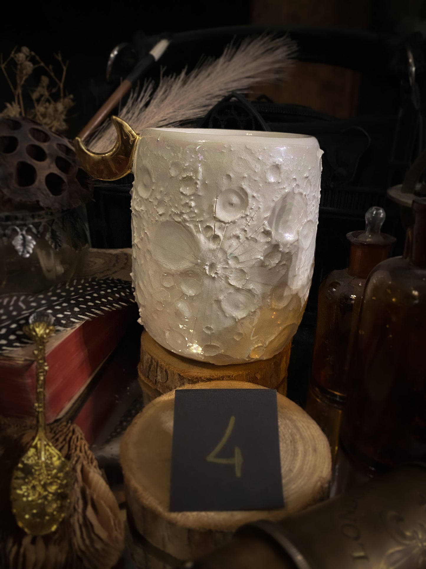 Moonlight Gold | Tazza Lunare in Ceramica