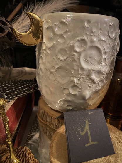 Moonlight Gold | Tazza Lunare in Ceramica