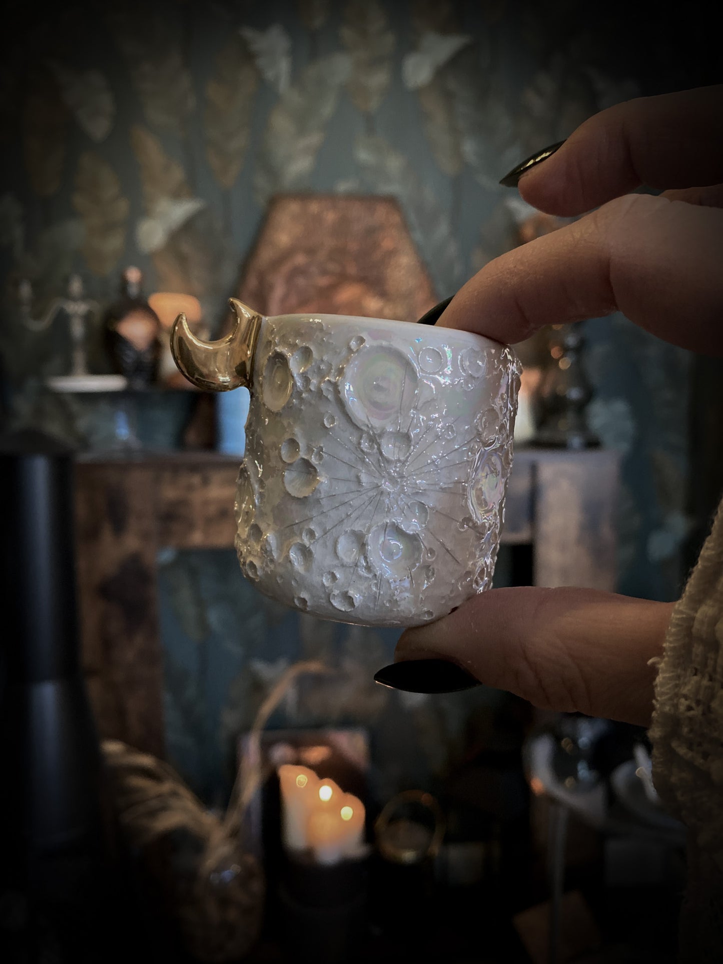 Baby Moonlight Gold | Tazzina Lunare in Ceramica