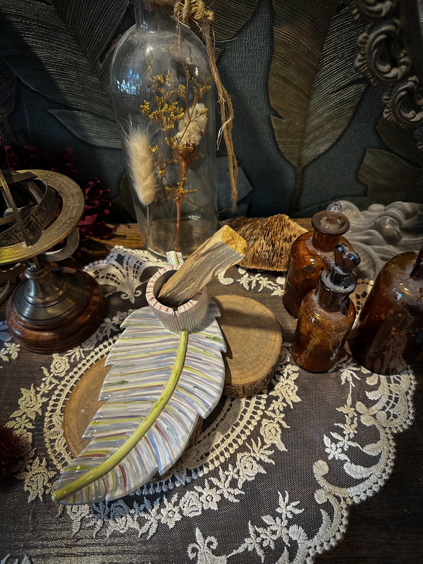 Boho Chic | Porta Palo Santo Piuma in Ceramica