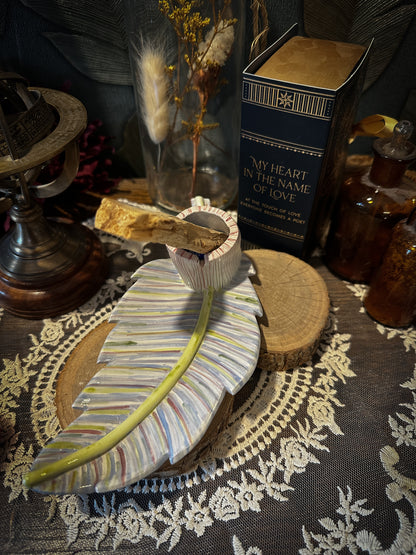 Boho Chic | Porta Palo Santo Piuma in Ceramica