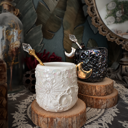 SET: Coppia di tazzine | Baby Moonlight Gold + Baby Moonlight Platinum Nera