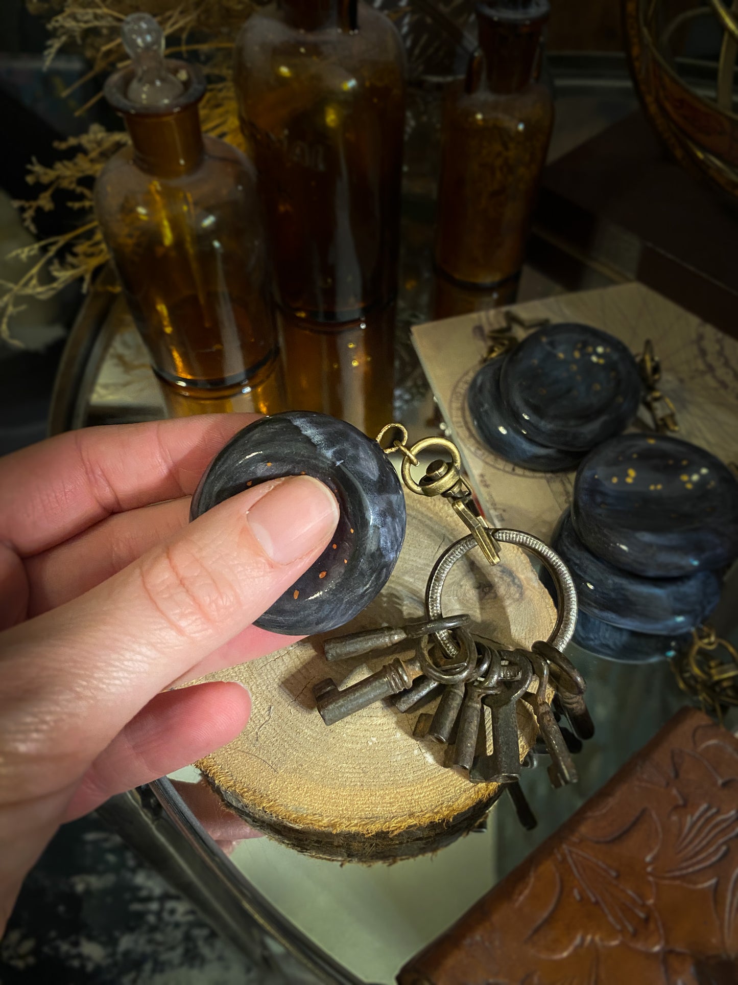 Worry Sky Stone | Portachiavi con pietra Anti stress