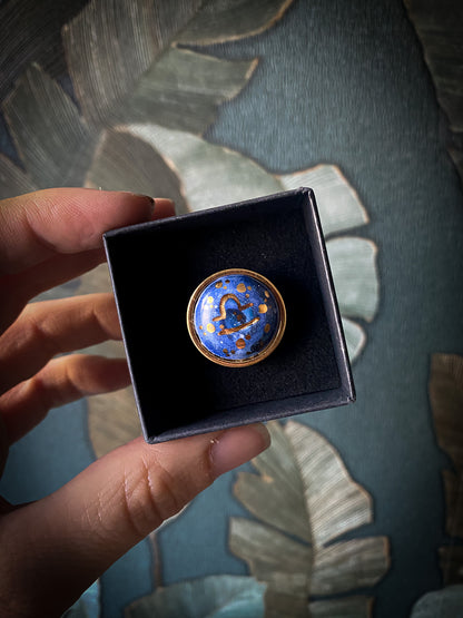 Gold Astro Soul | Ciondolo e Anello Zodiacale in Ceramica e Oro