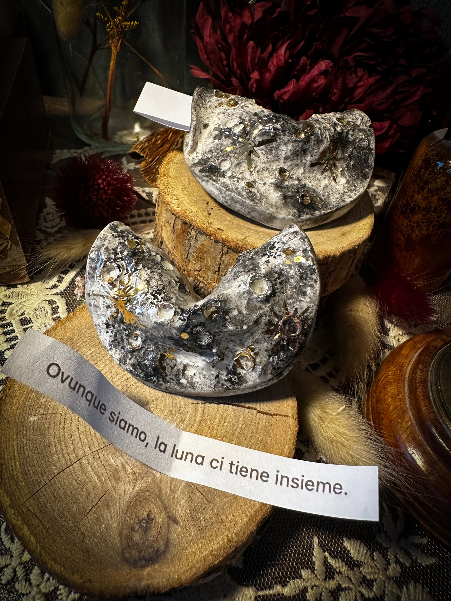 Fortune Moon Cookie | Biscotto lunare porta-messaggio e Lustro Oro e Platino