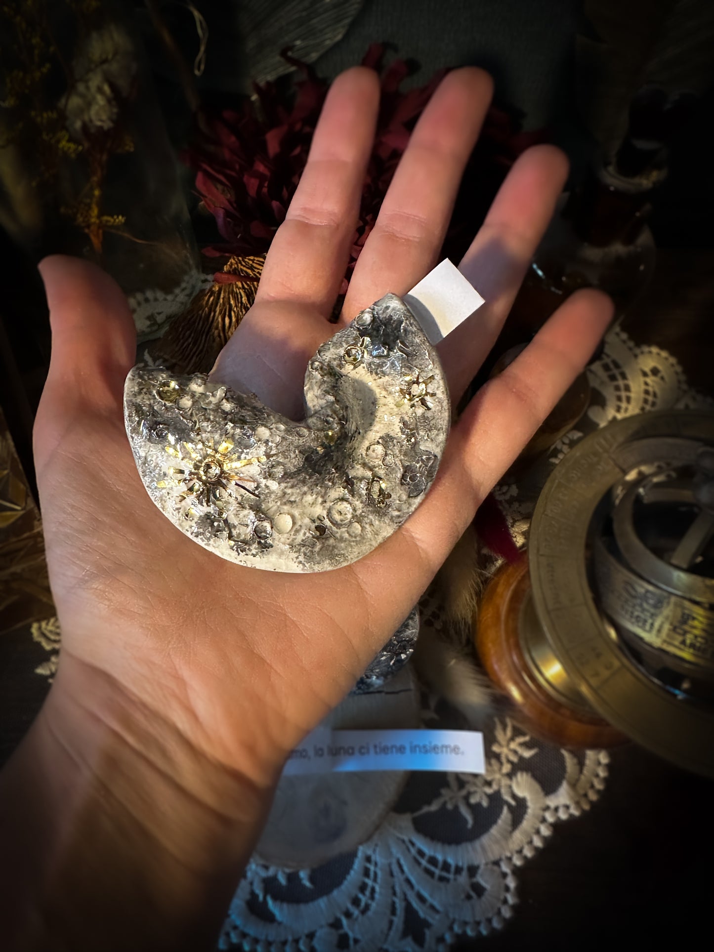 Fortune Moon Cookie | Biscotto lunare porta-messaggio e Lustro Oro e Platino