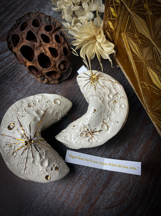 Fortune Moon Cookie | Biscotto lunare porta-messaggio e Lustro Oro e Platino