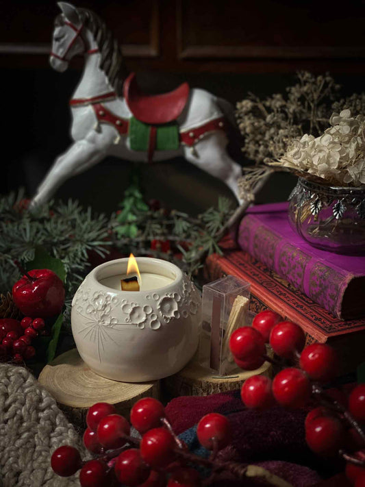 Starlight Candle | Candela Vegana Luna in Ceramica