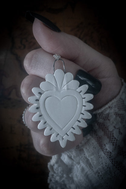 Big Sacred Heart | Ciondolo Sacro Cuore in Ceramica