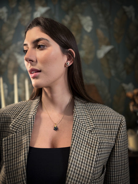 Nazar Eye Earrings | Coppia Orecchini Occhio di Nazar Ceramica e Oro