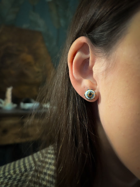 Nazar Eye Earrings | Coppia Orecchini Occhio di Nazar Ceramica e Oro