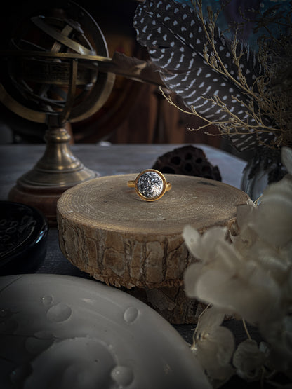 SET GOLD ELEGANCE MOON | ANELLO + ORECCHINI