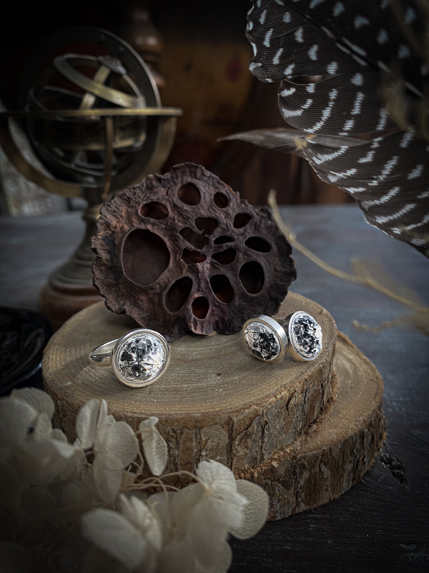 SET PLATINUM ELEGANCE MOON | ANELLO + ORECCHINI