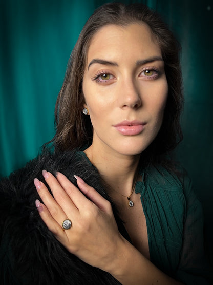 SET GOLD ELEGANCE MOON | ANELLO + ORECCHINI