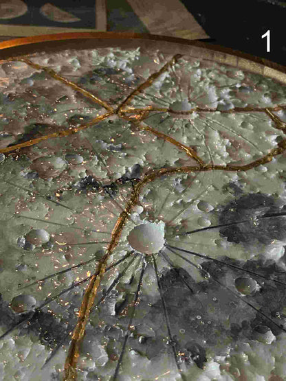 Kintsugi Moon and Wood | Luna da muro e Centrotavola