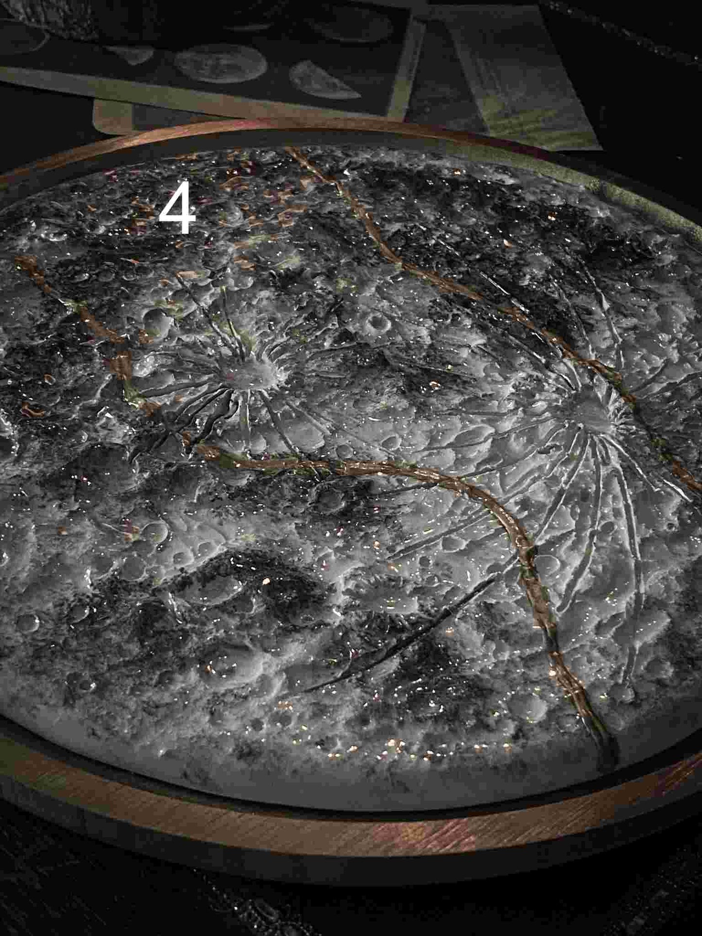 Kintsugi Moon and Wood | Luna da muro e Centrotavola